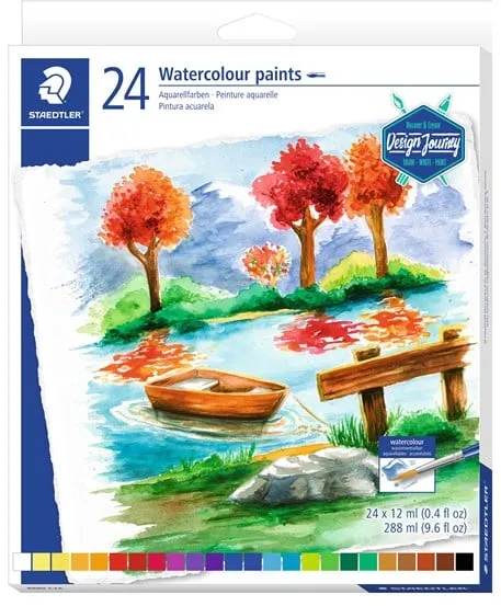 Staedtler Akvarellmaling 24 stk. ass. 12 ml