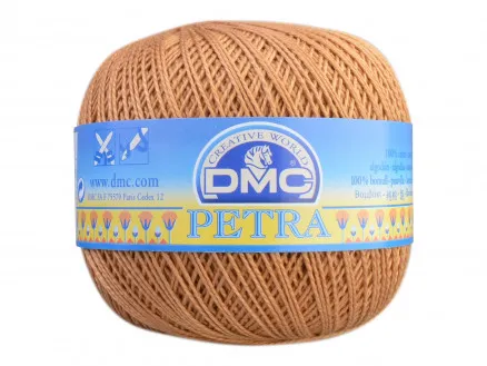 DMC Petra nr. 5 Heklegarn Ensfarget 5436 Karamell