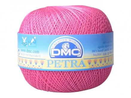 DMC Petra nr. 8 Heklegarn Ensfarget 53805 Cerise