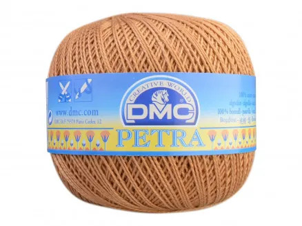 DMC Petra No. 8 Heklegarn Ensfarget 5436 Karamell