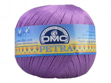 DMC Petra nr. 5 Heklegarn Ensfarget 53837 Lilla